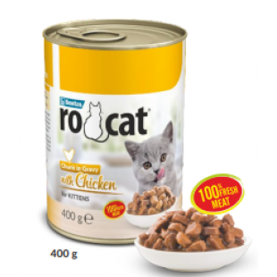 ROCAT TAVUKLU YAVRU KEDİ KONSERVE 400G CHUNK